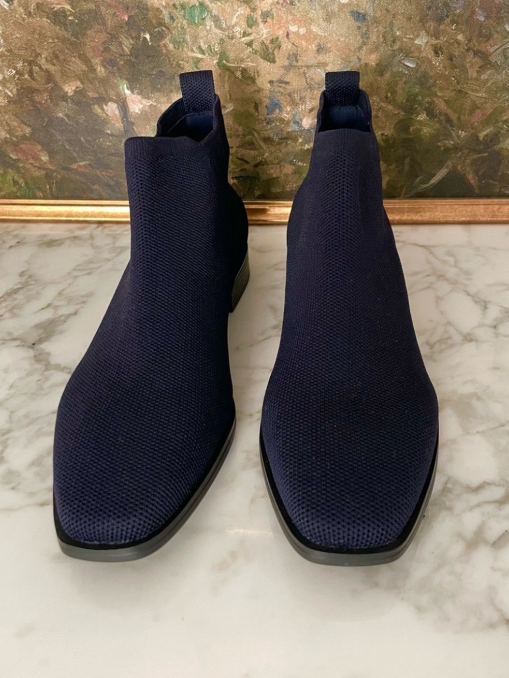 Vivaia Ryan Pro Boots Square Toe Navy Blue Wayer Resistant Size 7.5 (38.5) - Picture 5 of 14